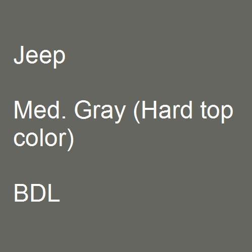 Jeep, Med. Gray (Hard top color), BDL.